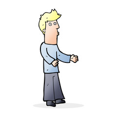 cartoon man explaining