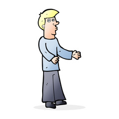 Fototapeta premium cartoon curious man