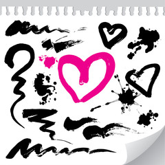 grunge brush strokes