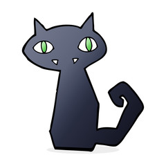 cartoon black cat