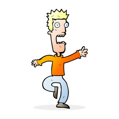 cartoon shrieking man