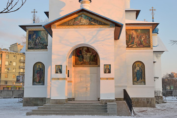 Naklejka premium The Church of the Nativity in the Park Pulkovskaya