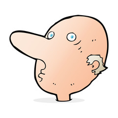 cartoon balding man