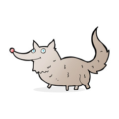 cartoon little wolf