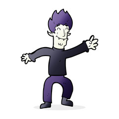 Fototapeta premium cartoon happy vampire man