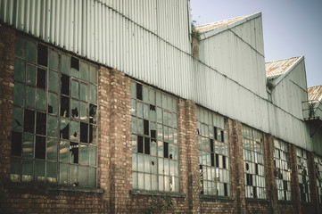 Obraz premium Very old abandoned warehouse