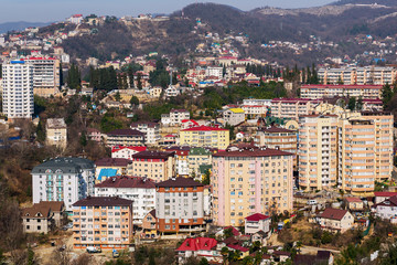 views of Sochi on a sunny February day.
