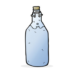 cartoon old style water bottle
