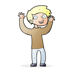 cartoon happy man