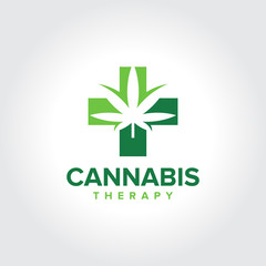 Premium Cannabis, Marijuana Health Therapy Stock Logo