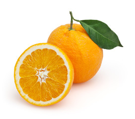Orange isolated on white background with clipping path
