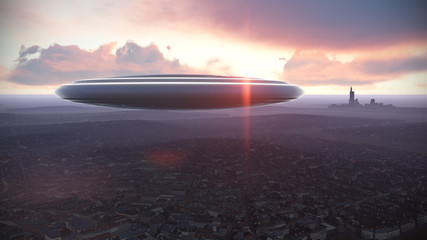 UFO over the city © kolbass