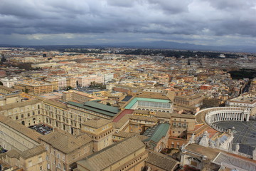 Fototapeta premium Vatikan: Blick auf Petersplatz, Sixtinische Kapelle und Vatikanische Museen