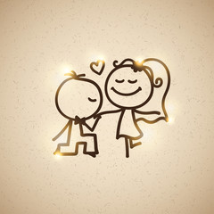 wedding couple, vector eps 10