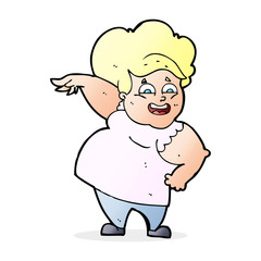 cartoon oveweight woman