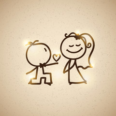 wedding couple, vector eps 10