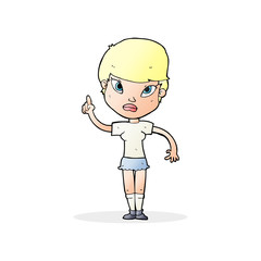 Obraz premium cartoon woman with idea