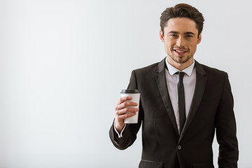 Handsome young businessman