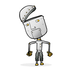 cartoon funny robot
