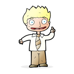 cartoon man with idea
