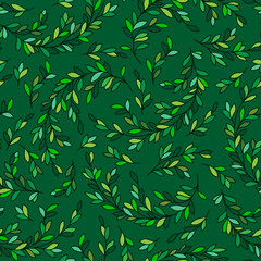 Seamless  vintage pattern with sprigs