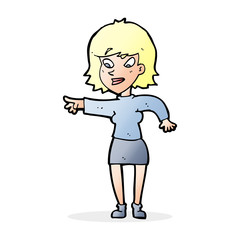 cartoon woman pointing