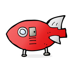 cartoon space rocket