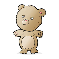 cartoon funny teddy bear