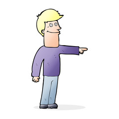 cartoon man pointing