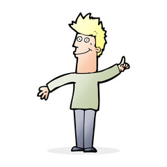 cartoon man with idea