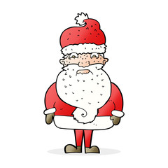 cartoon grumpy santa claus