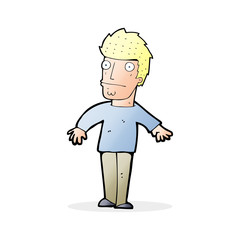 cartoon worried man