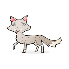 cartoon little wolf