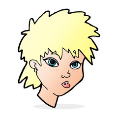 cartoon curious girl