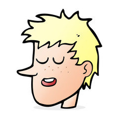 cartoon happy boy face