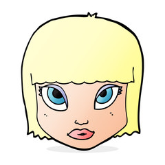 cartoon female face