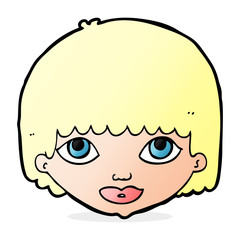 cartoon female face