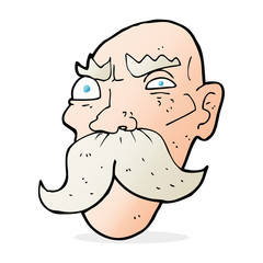 cartoon angry old man