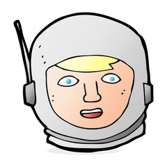 Obraz premium cartoon astronaut head