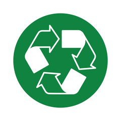 recycle_icon green round