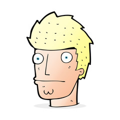 cartoon nervous man