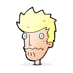 cartoon nervous man