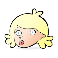 cartoon pretty face