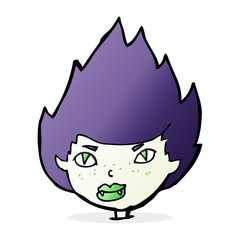 cartoon vampire head