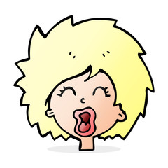 cartoon woman screaming