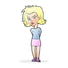 Obraz premium cartoon woman