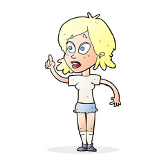 cartoon woman asking question