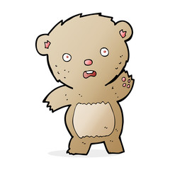 cartoon unhappy teddy bear