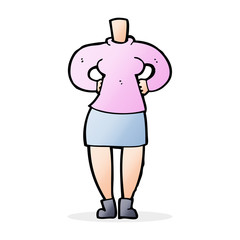 cartoon female body (add photos or mix and match cartoons)