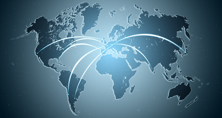 Obraz premium Communications over the world. People interconnected.